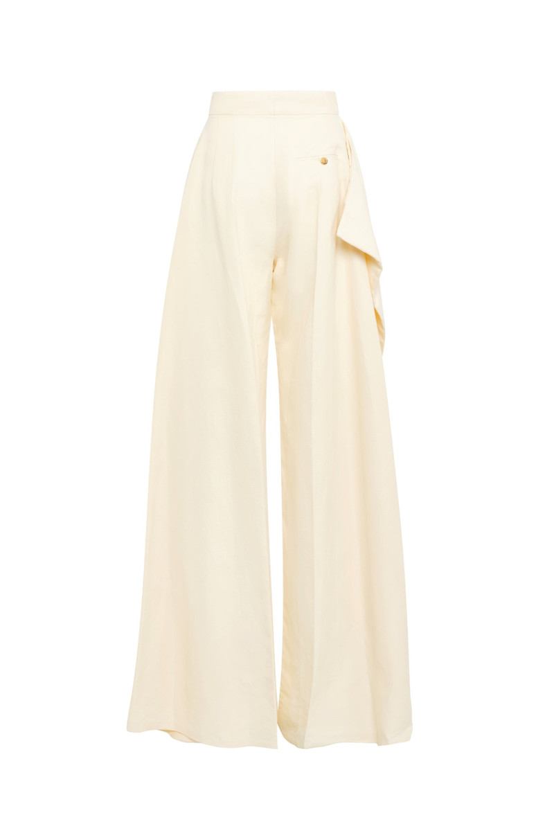 SLIT KNEE TROUSERS IVORY 5