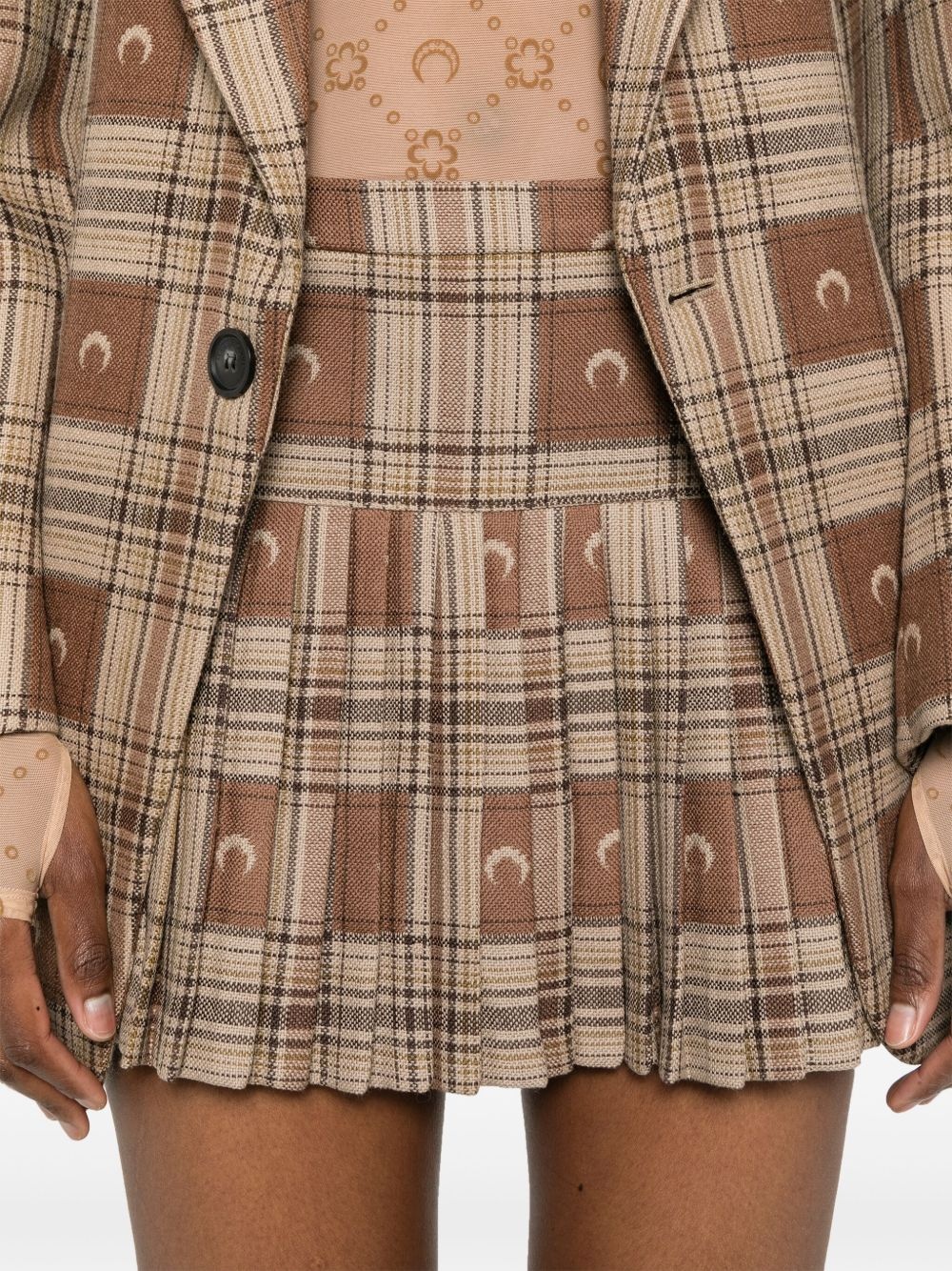 Moon-jacquard miniskirt - 5