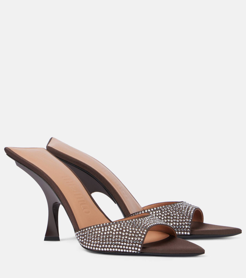 Ester 95 embellished satin mules - 1