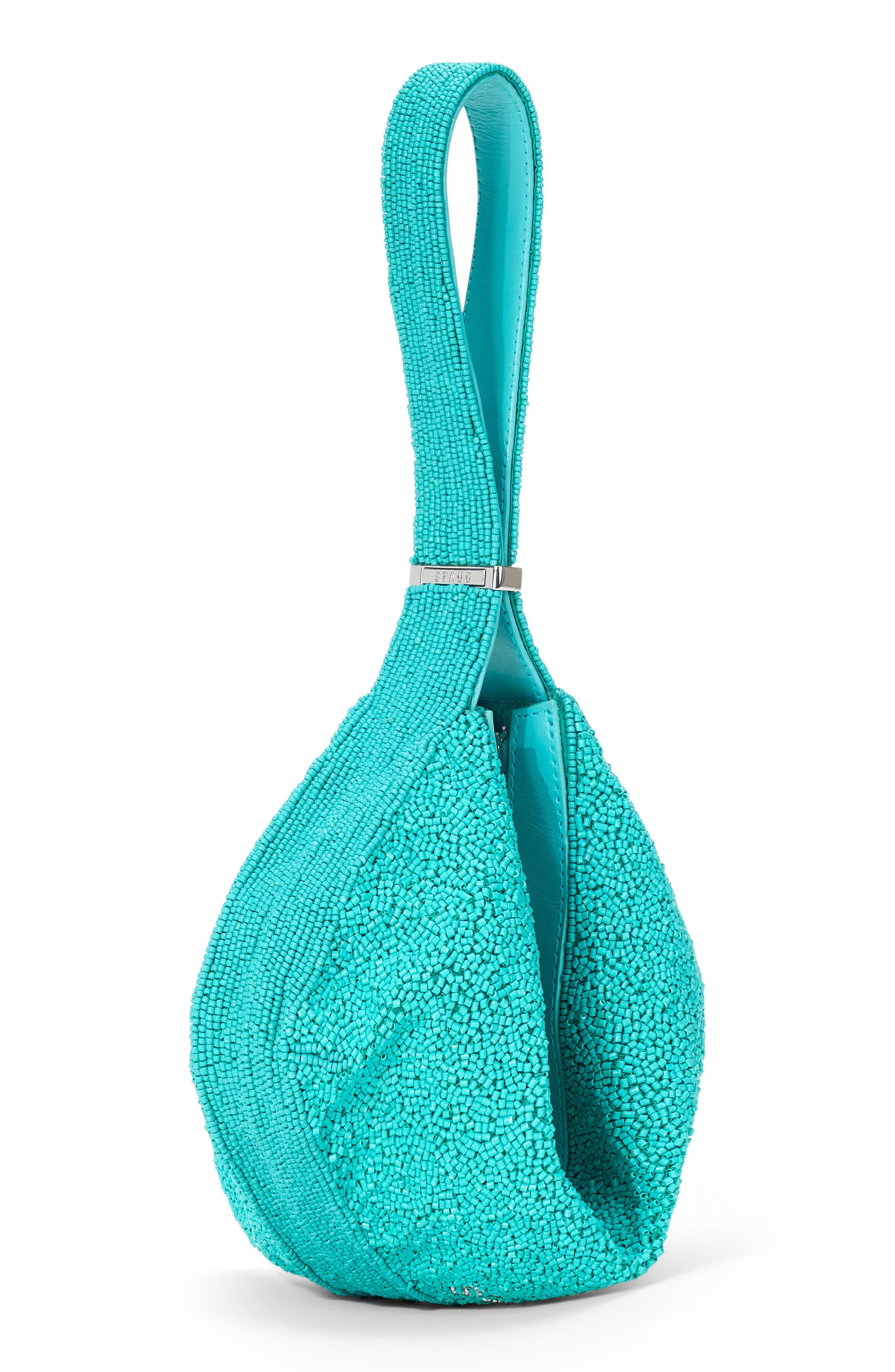 STAUD Demy Convertible Leather Shoulder Bag in Teal at Nordstrom - 5