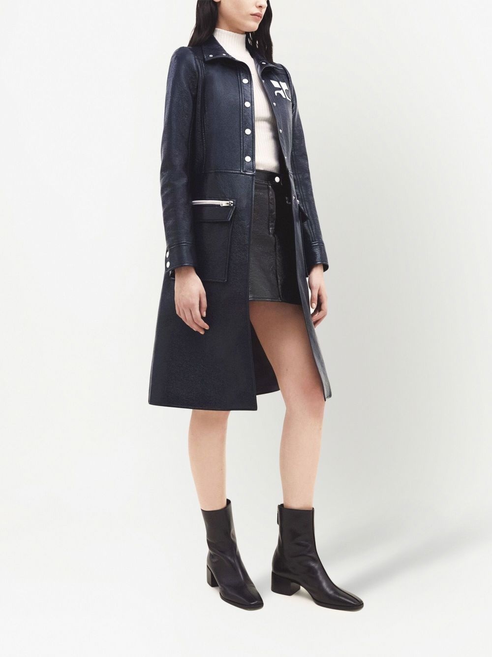 Reedition vinyl trenchcoat - 3