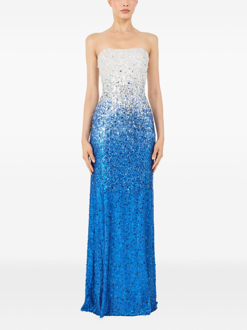 JENNY PACKHAM strapless sequin-embellished maxi dress outlook