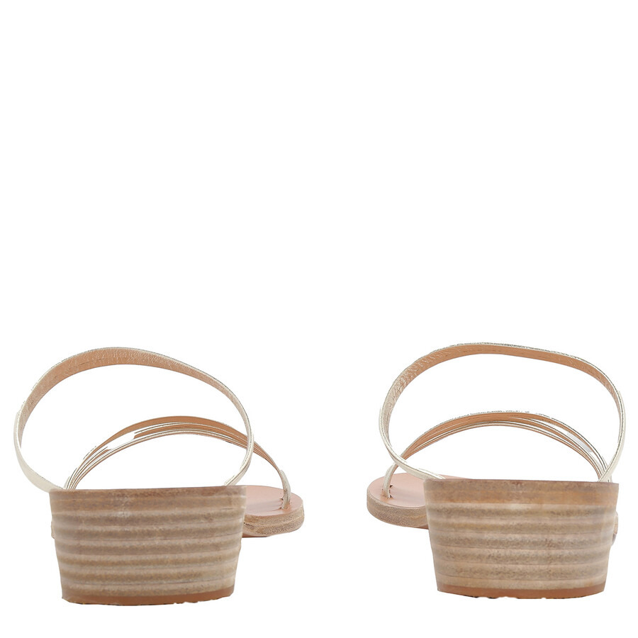 Ancient Greek Sandals Ladies Platinum Siopi Heel Sandals - 3