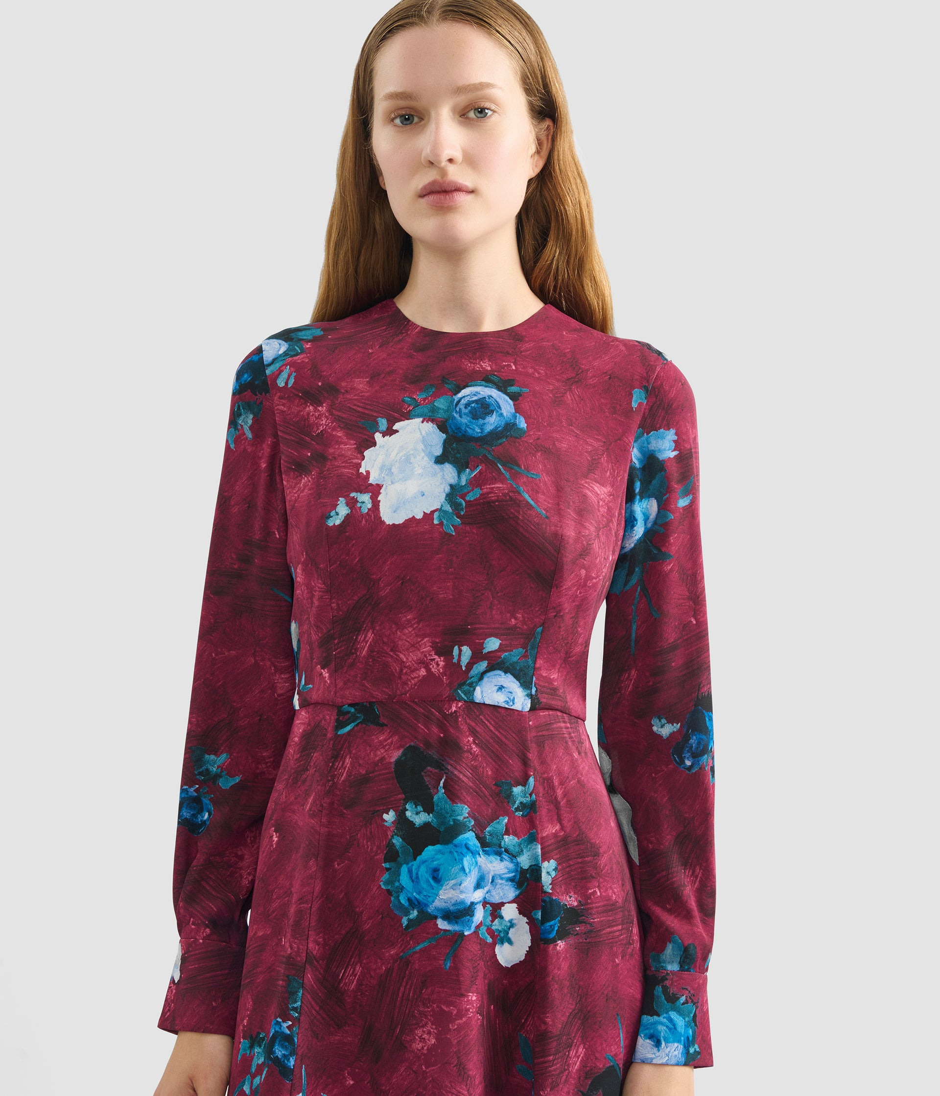 LONG SLEEVE MIDI DRESS - 5
