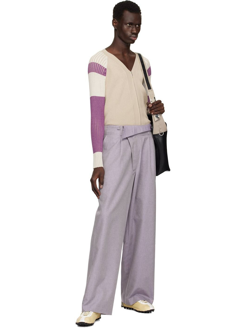 Kiko Kostadinov Beige & Purple Inex Cardigan outlook