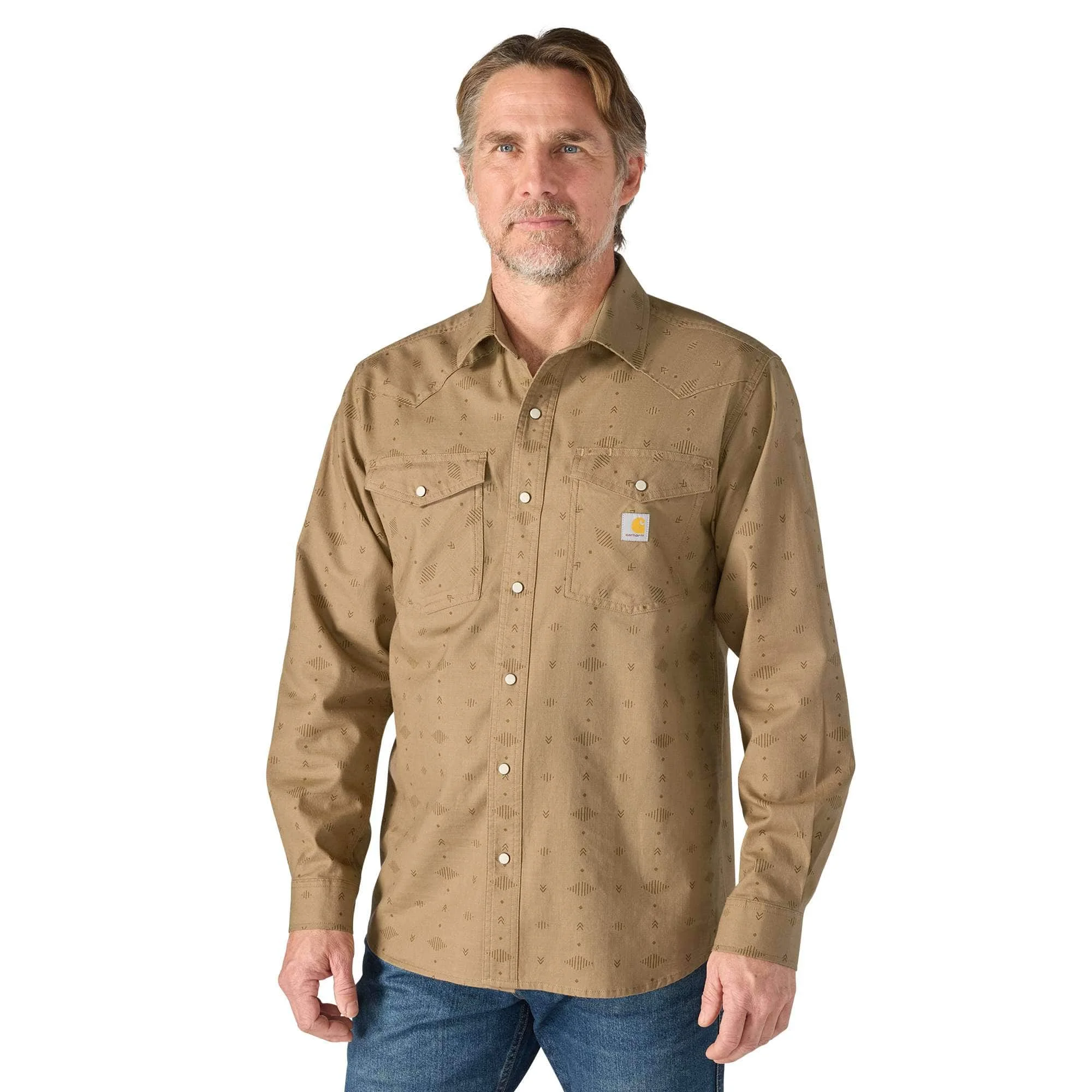 Montana Rugged Flex™ Relaxed Fit Lightweight Long-Sleeve Snap-Front Plaid Shirt - 1