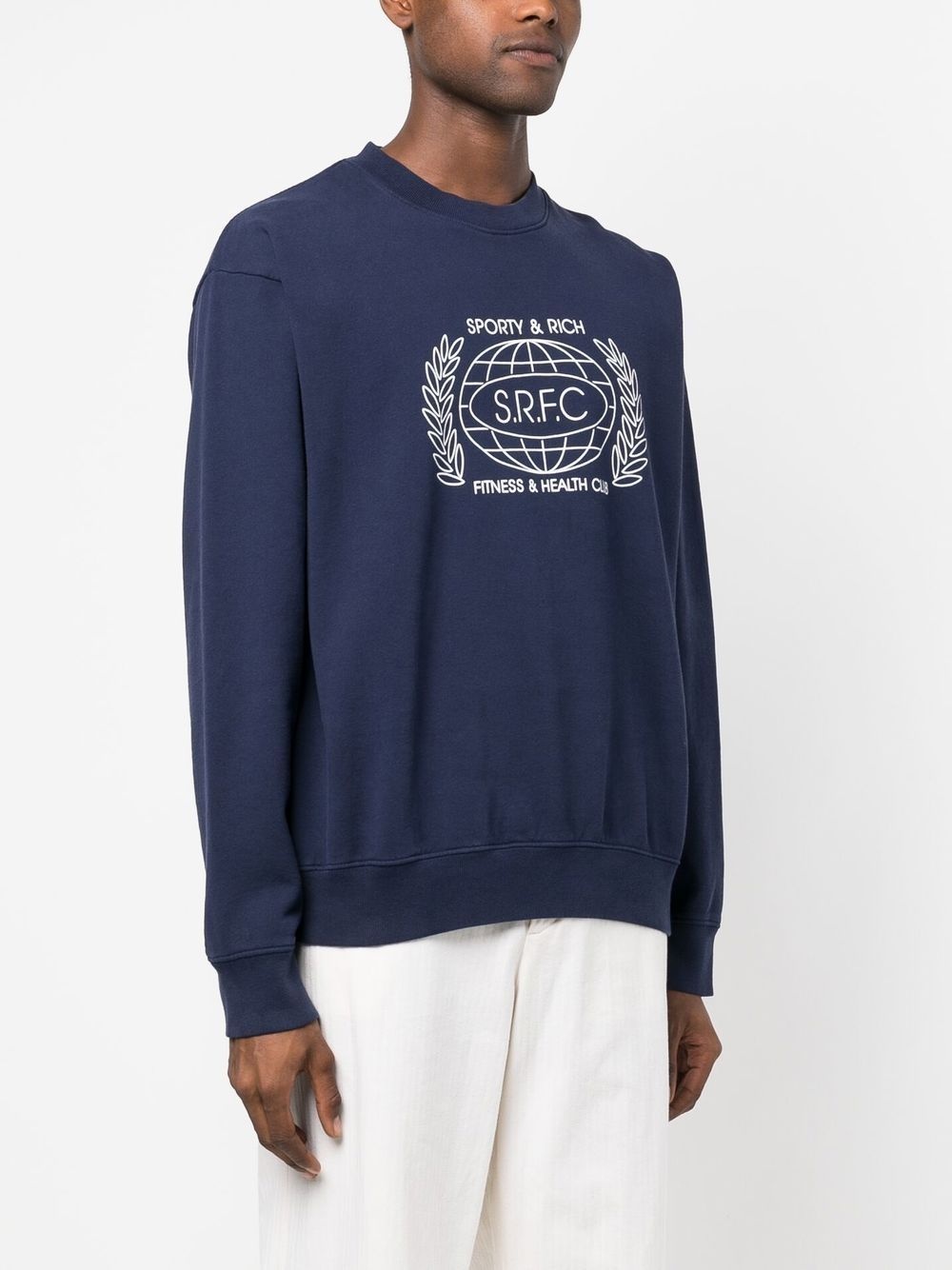 SRFC-print cotton sweatshirt - 4