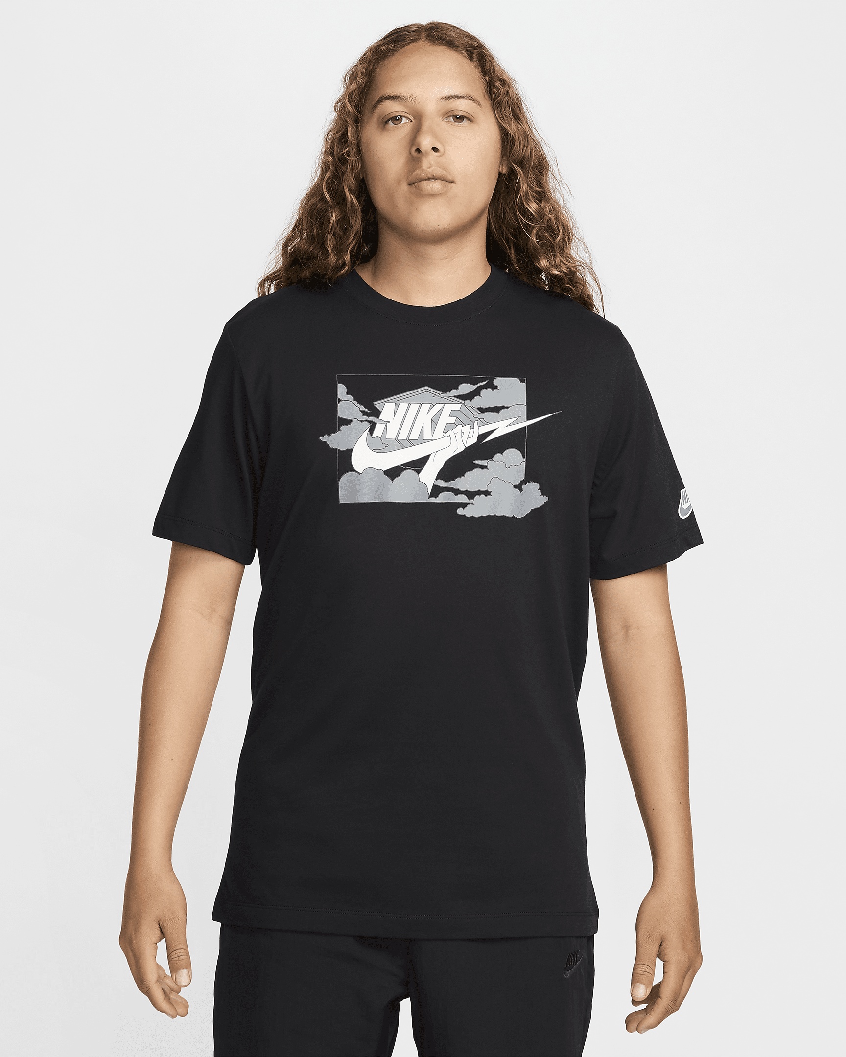 ★★Nike★★ Sportswear Club T-Shirt M Black White AR4999013 Nike Men Sport-wear Club Athletic Shirts S/S Black Jersey