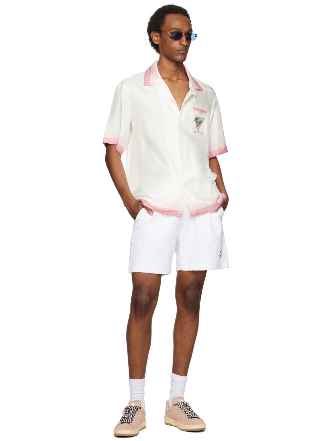 White & Pink 'Tennis Club' Icon Shirt - 4