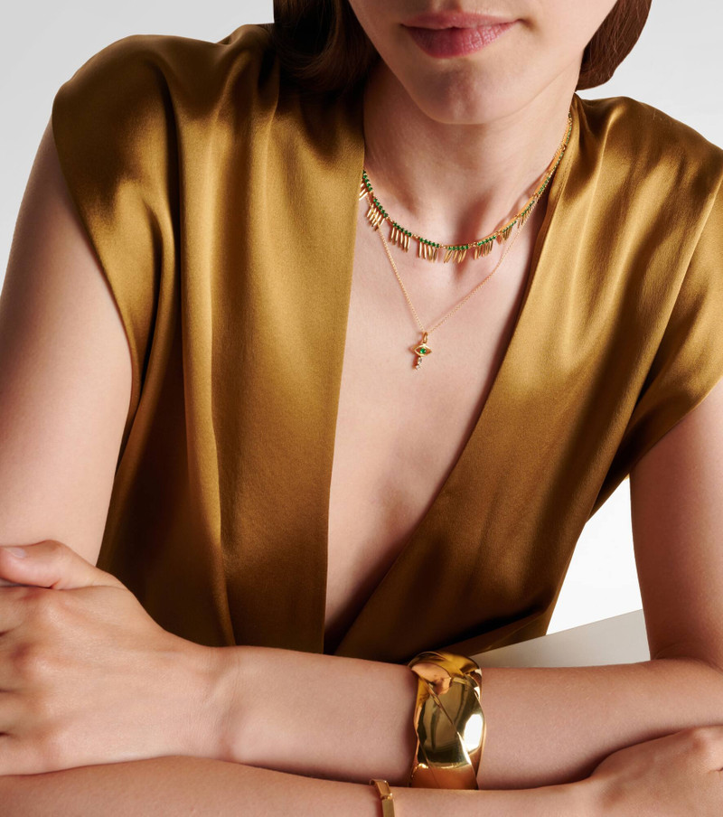 ILEANA MAKRI 18kt gold necklace with diamonds outlook