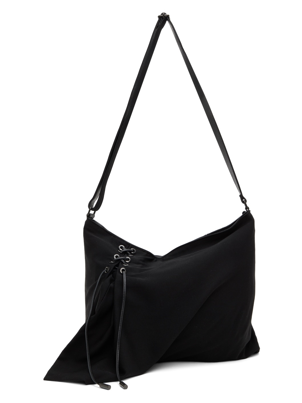 Black Asymmetric Shoulder Bag - 1