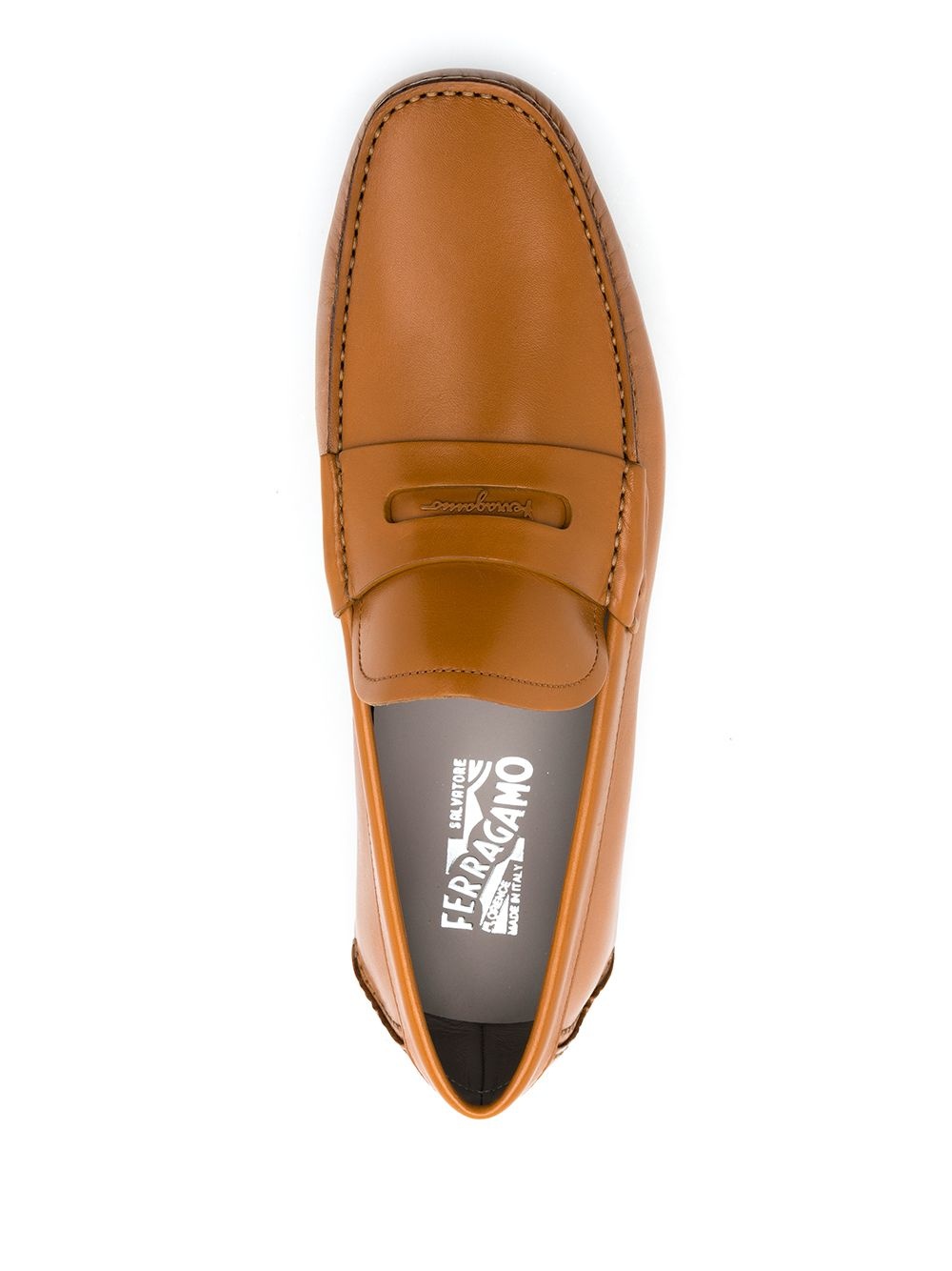 leather penny driving loafers - 4