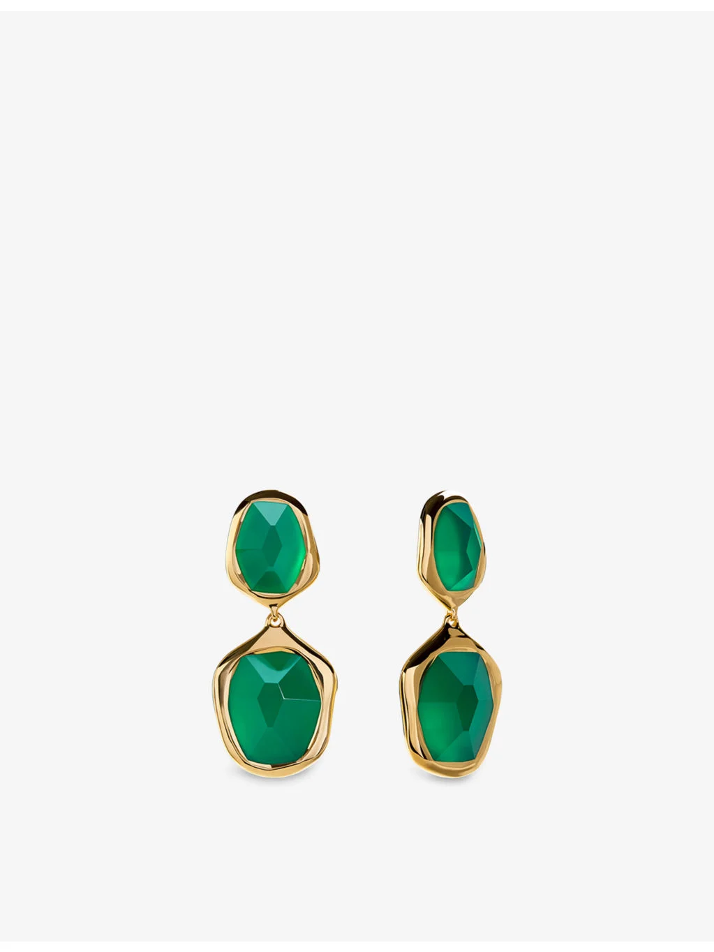 Odyssey Cocktail 18ct Gold Vermeil-Plated 925 Sterling Silver and Onyx Drop Earrings - 1