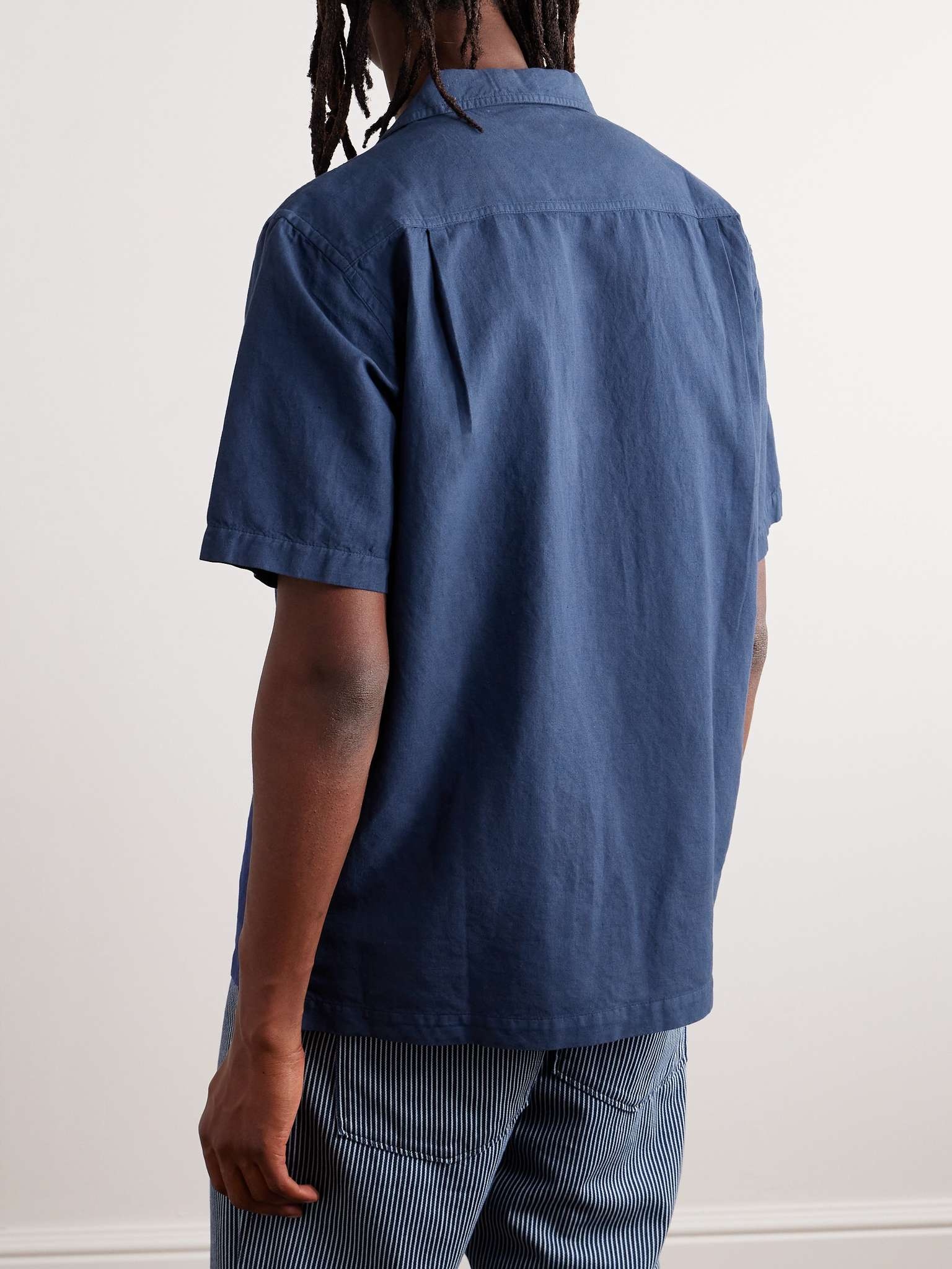 Convertible-Collar Garment-Dyed Hemp and Cotton-Blend Shirt - 3