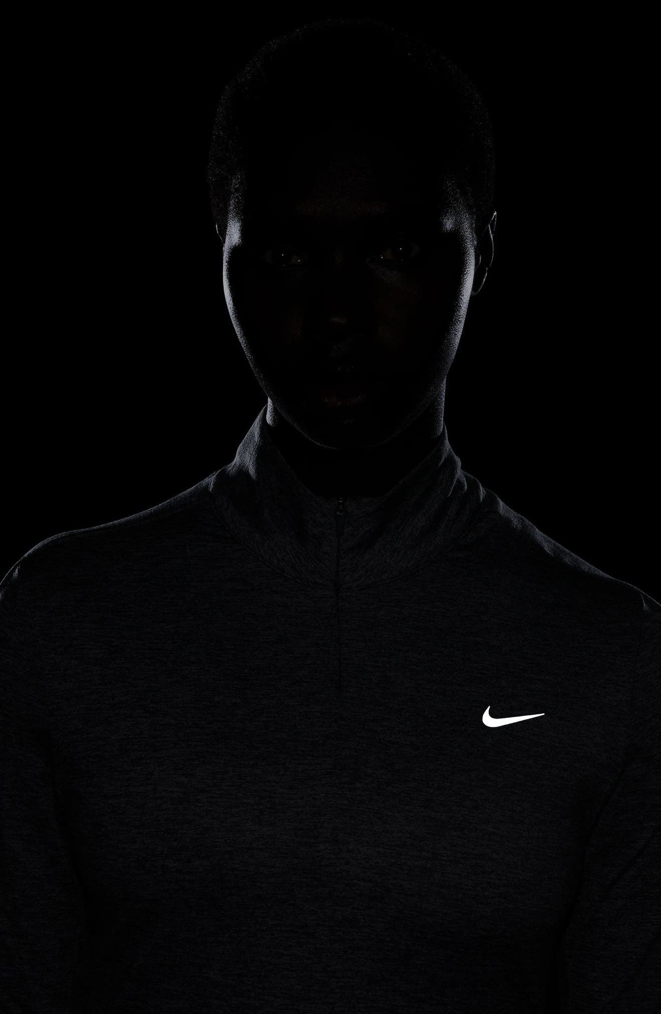 Nike Swift Dri-FIT UV Half Zip Running Top in 084 Smoke Grey/htr/reflective Silv at Nordstrom - 4