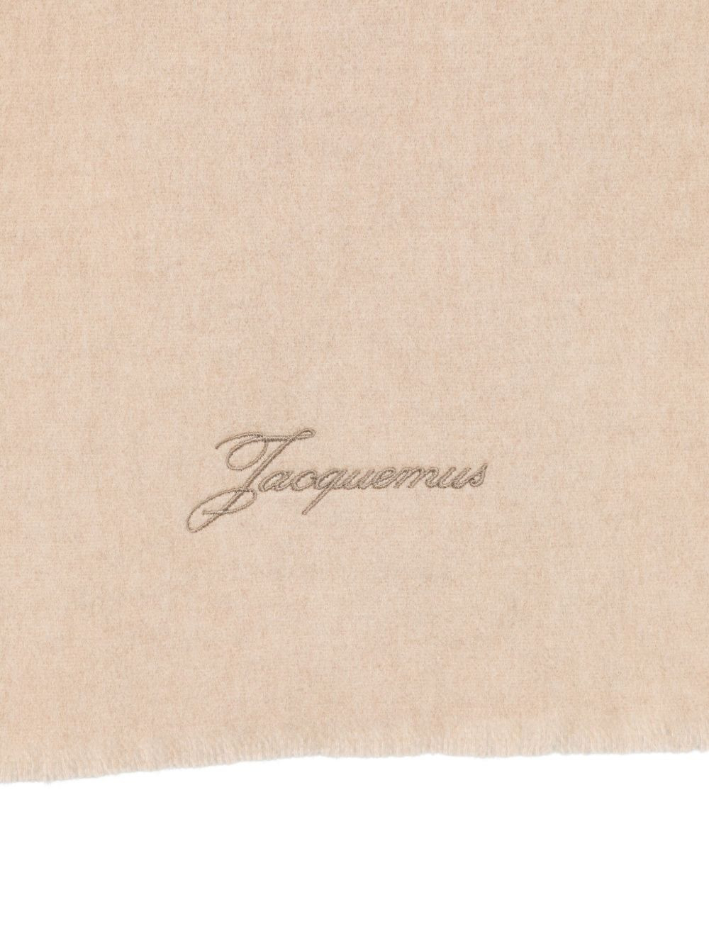 embroidered wool scarf - 2