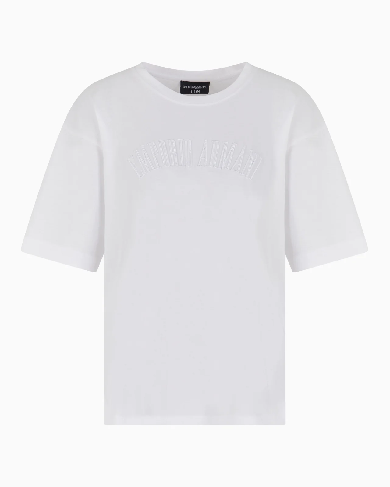 SUPIMA JERSEY T-SHIRT WITH ICON LOGO EMBROIDERY - 1