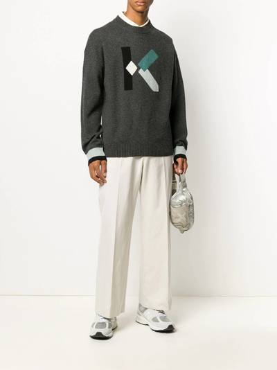 KENZO intarsia-knit logo jumper outlook