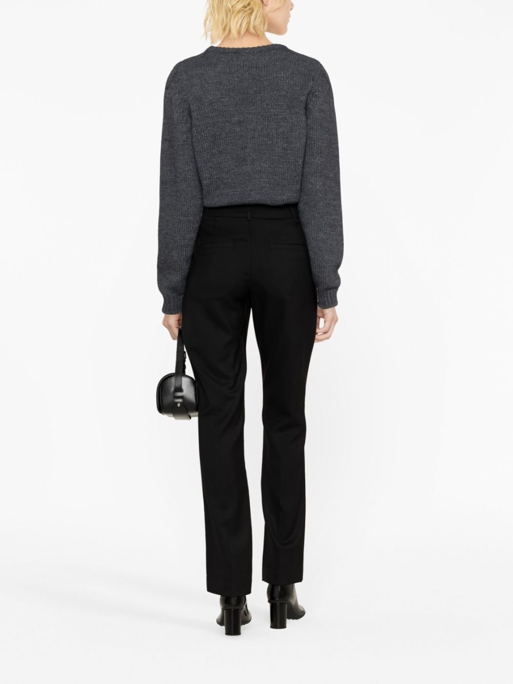 Monili-embellished bootcut trousers - 3