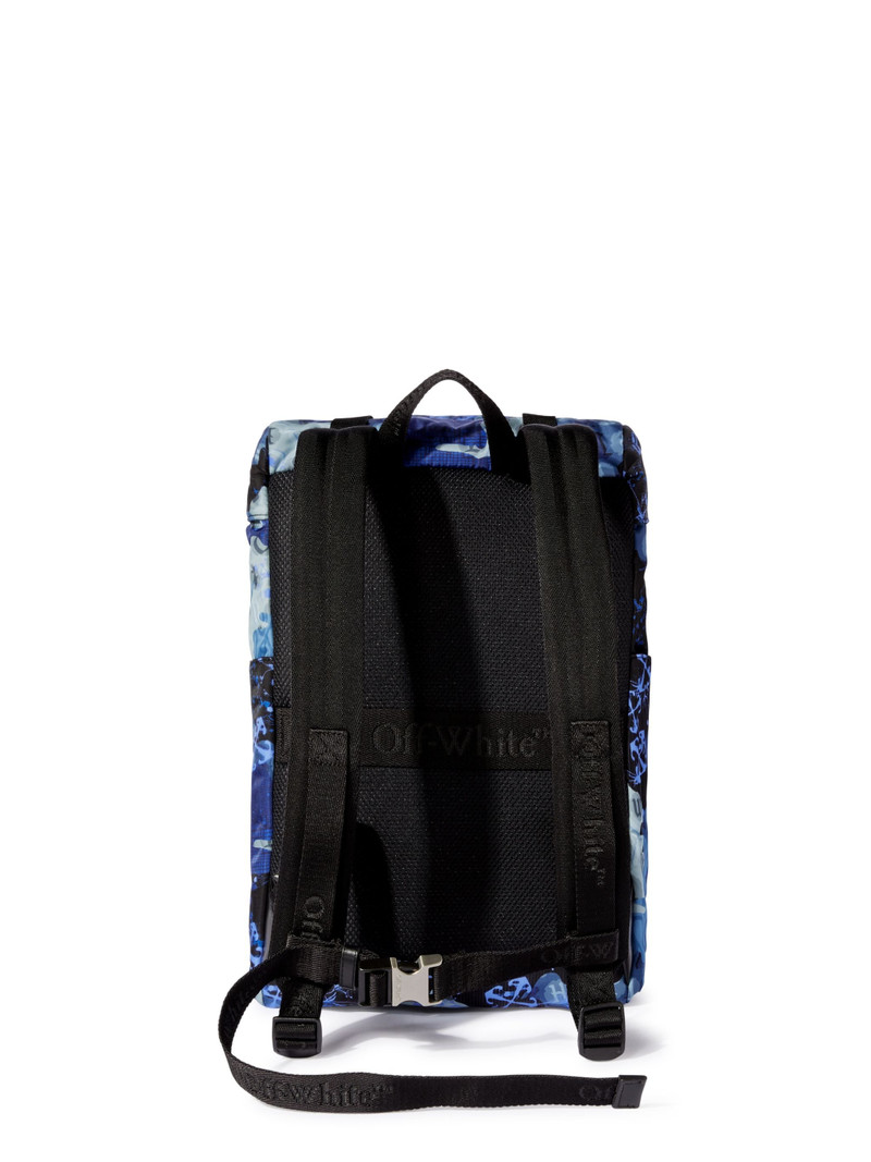 Blue Camo Nylon Backpack 4