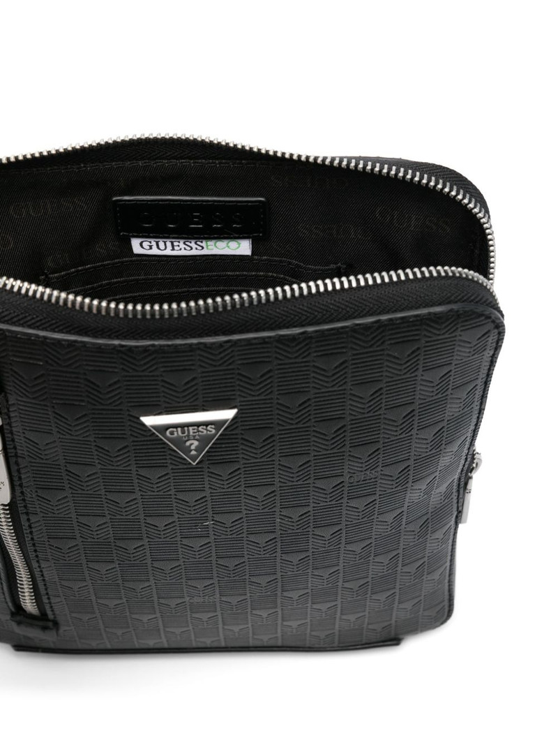 logo-embossed messenger bag 5
