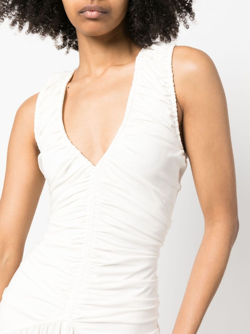 ruched-detailing long dress 5