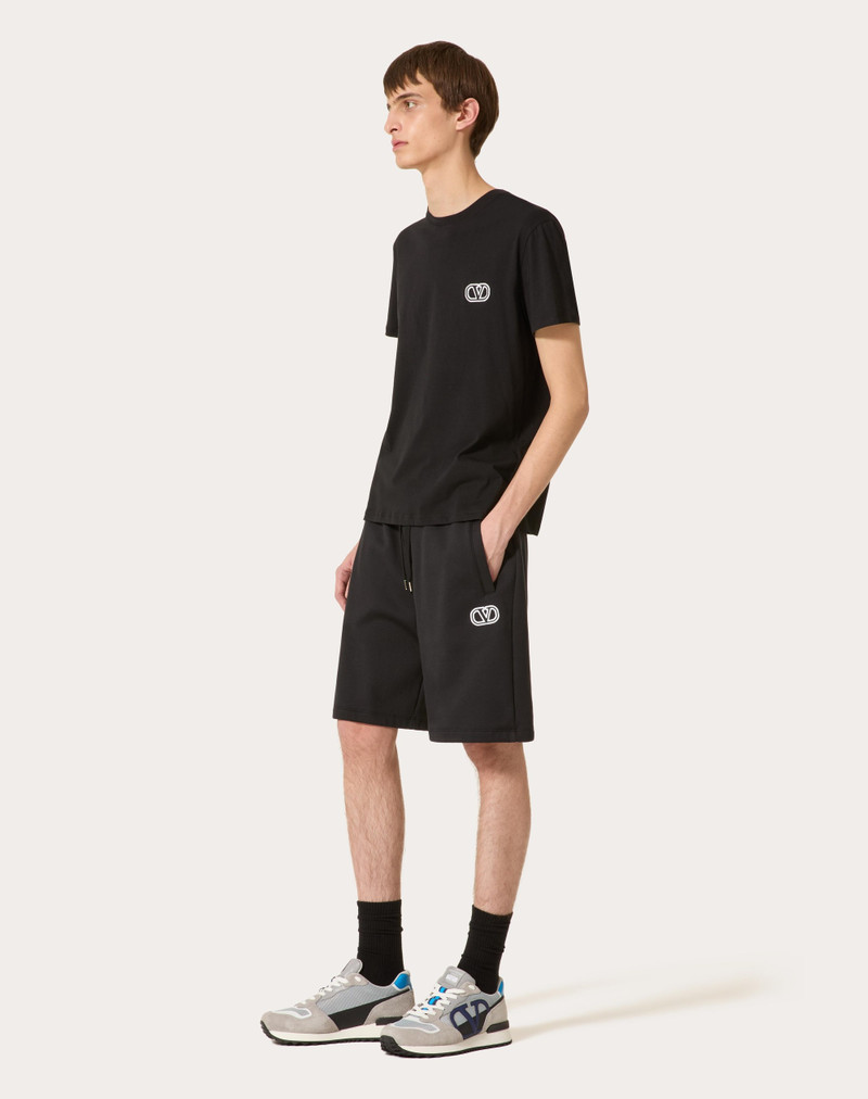 Valentino COTTON T-SHIRT WITH VLOGO SIGNATURE PATCH outlook