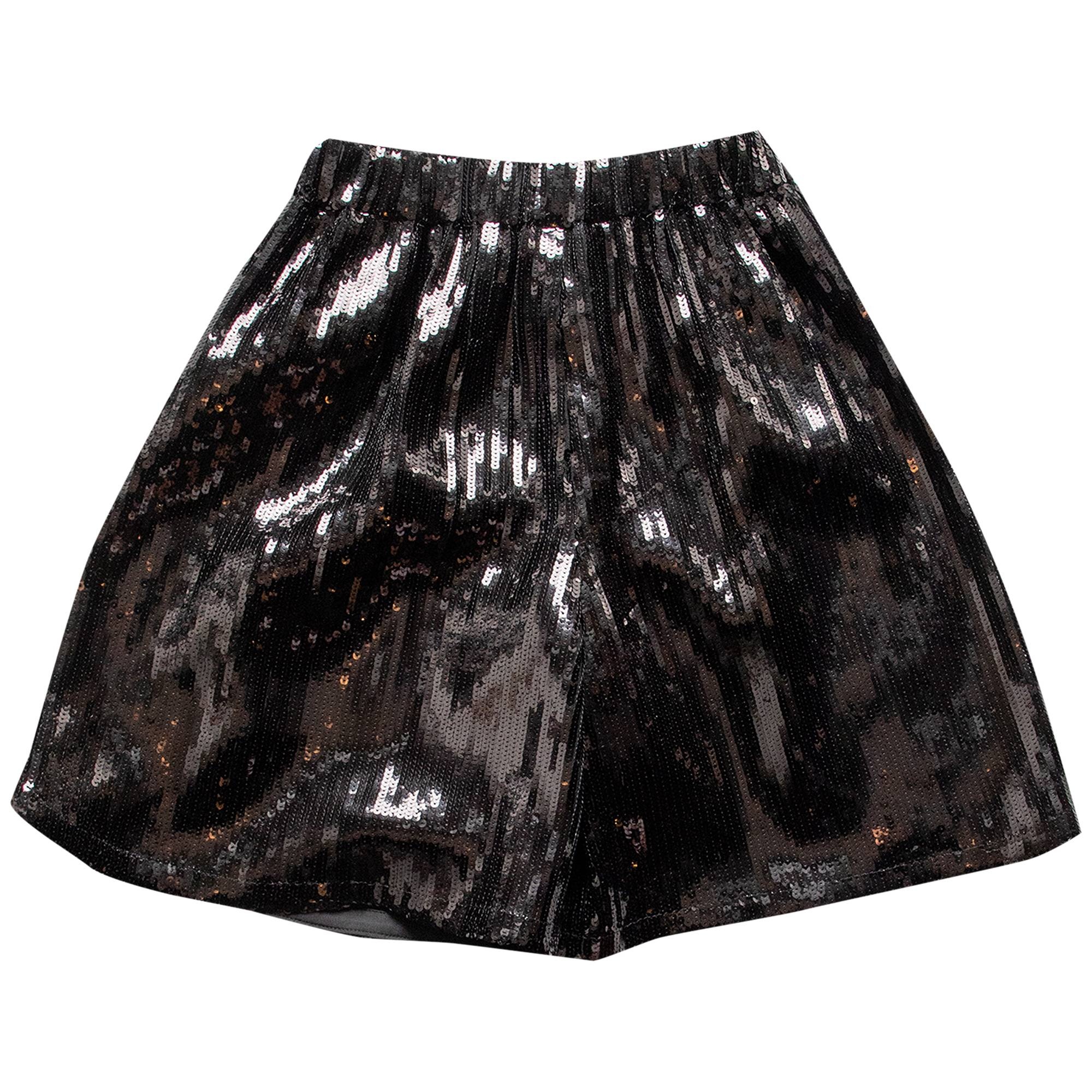 We11done Sequin Shorts 'Black' - 2
