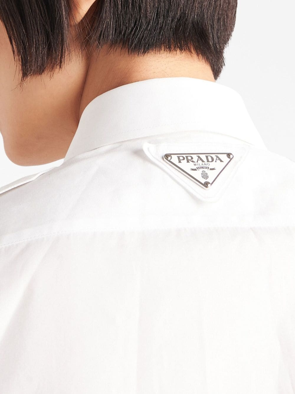 logo-plaque cotton shirt - 5