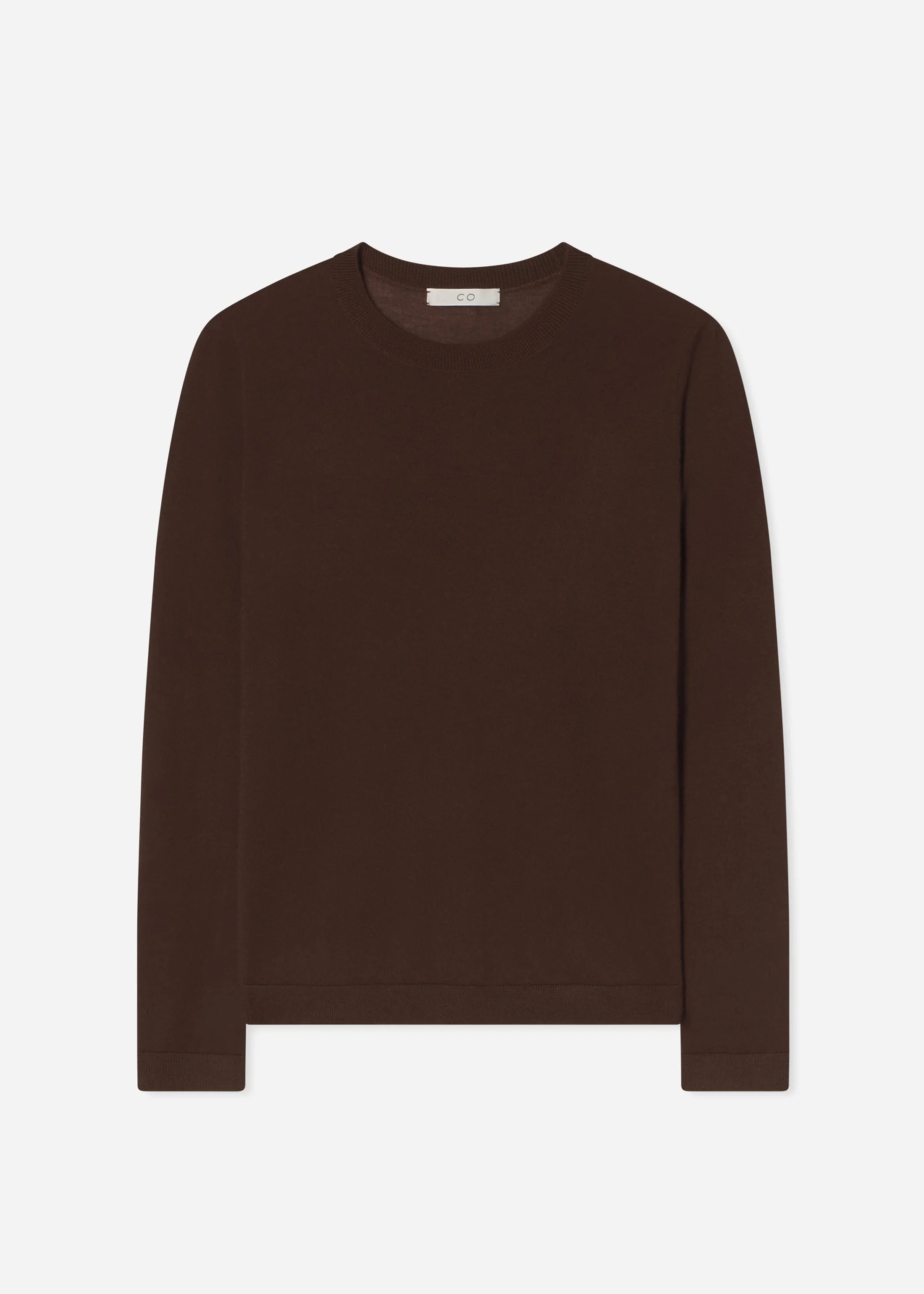 Long Sleeve Crew in Fine Cashmere - 1