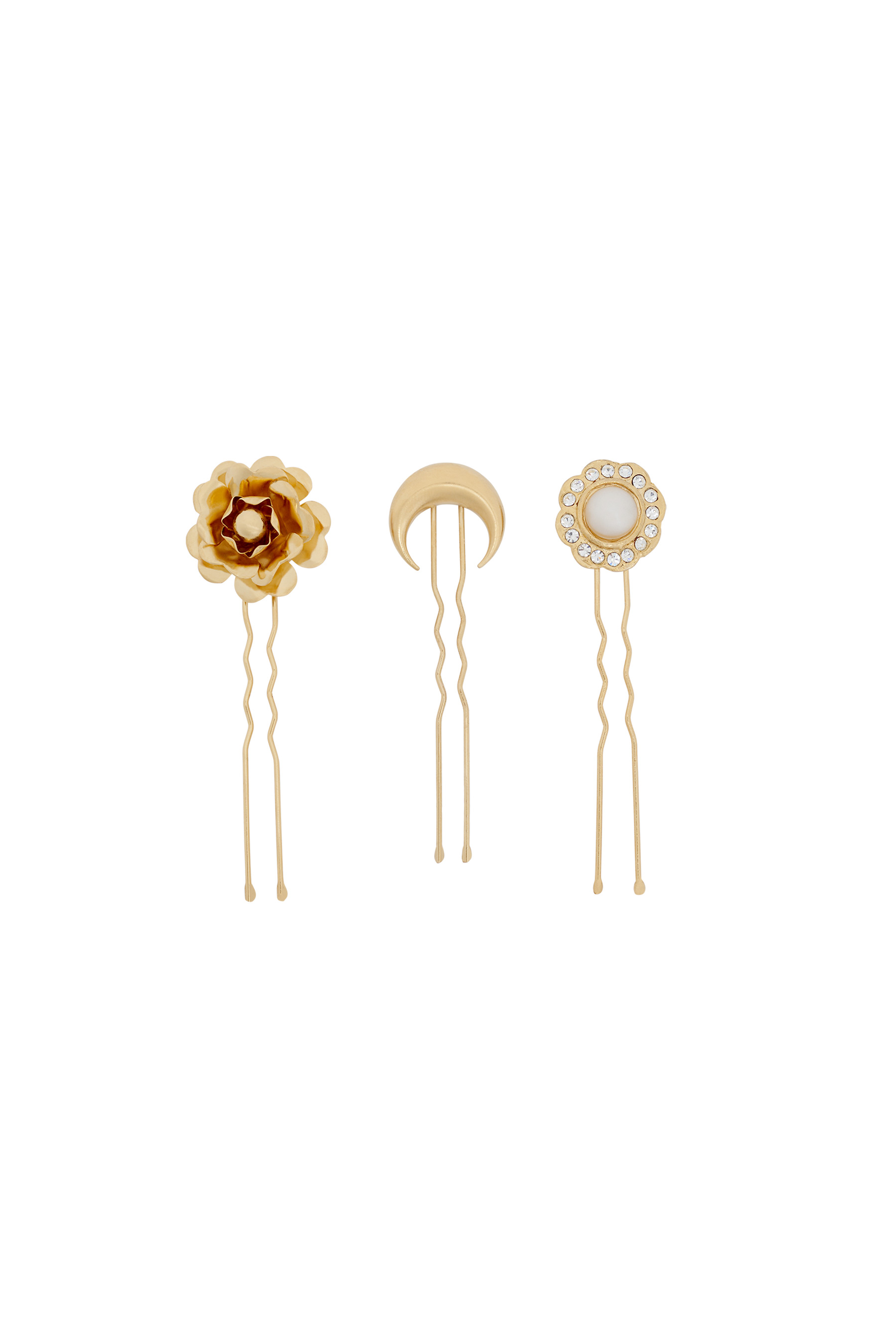 MOON JEWELRY HAIR CLIP SET - 2