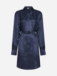 ワンピース Fendi Light-Blue Silk Blend Shirt Dress Dress Jeans Light blue | Fendi