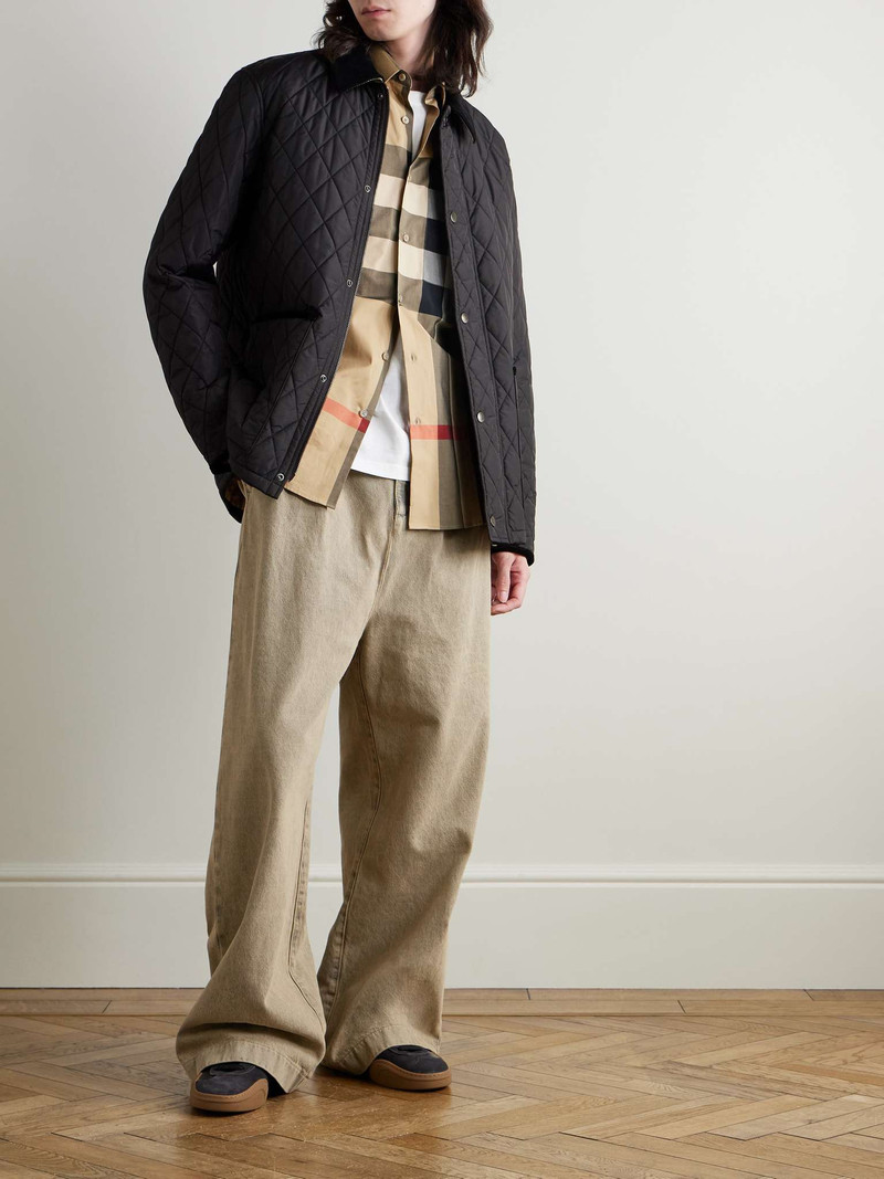 Burberry Corduroy-Trimmed Quilted Nylon Barn Jacket outlook