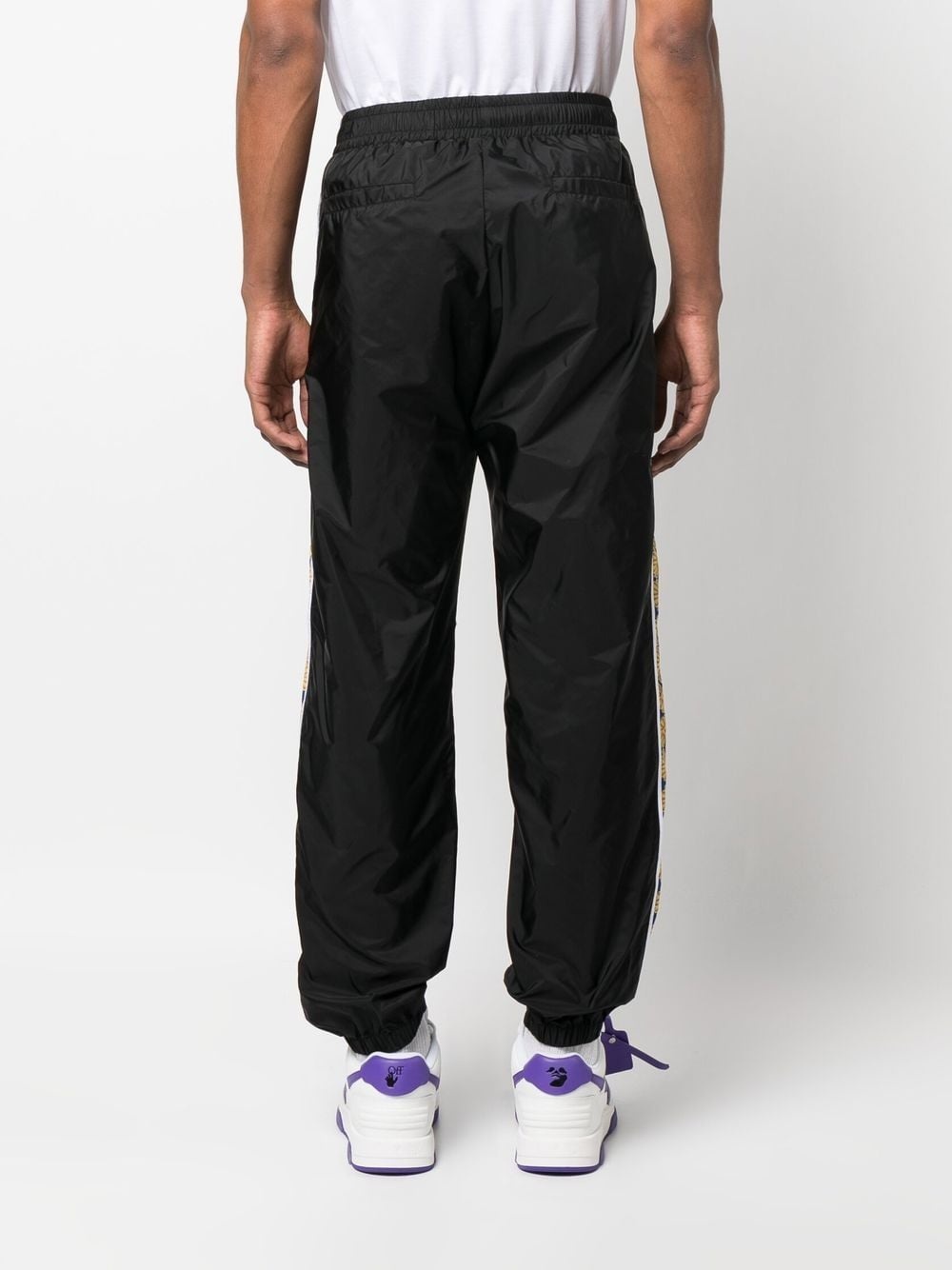 graphic-stripe taffeta track pants - 4