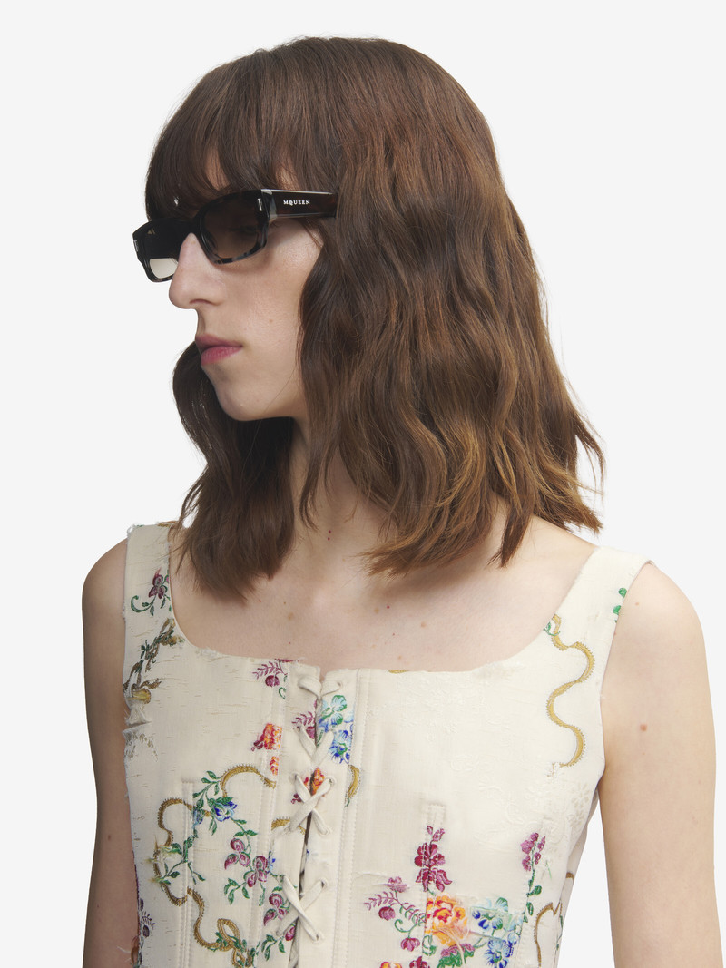 Alexander McQueen T-Bar Rivet Panthos Sunglasses outlook