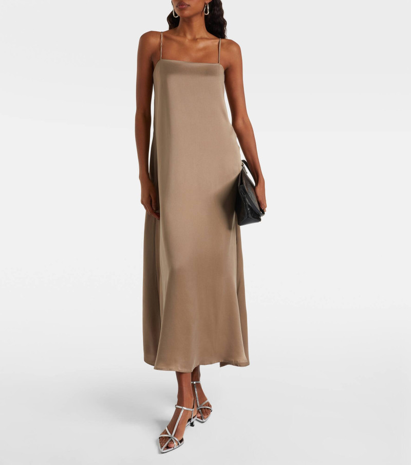 ASCENO Melfi silk twill maxi dress outlook