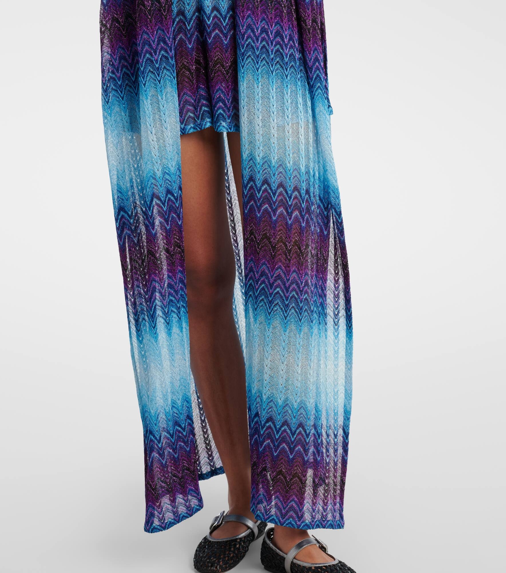 Zig Zag lamé beach cover-up - 5