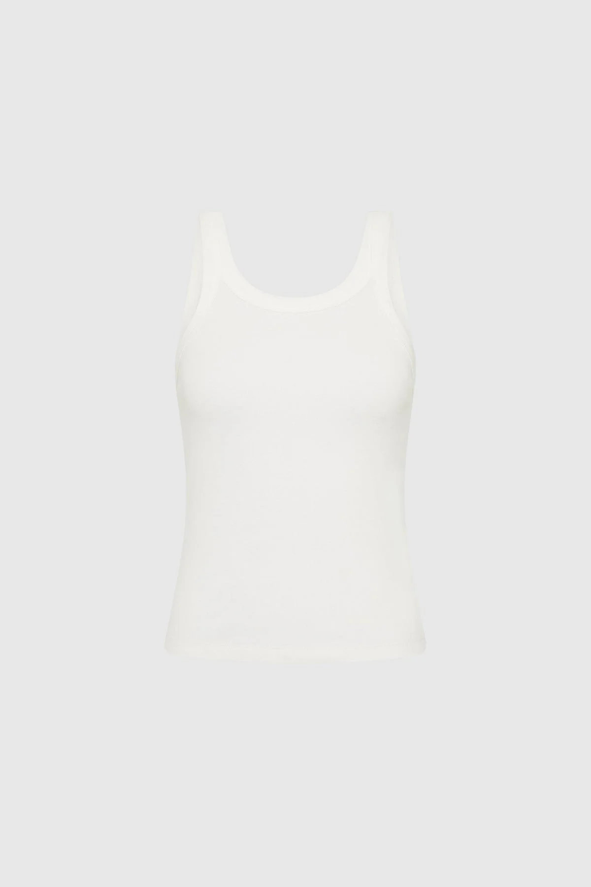 Organic Cotton Racer Singlet - White - 1