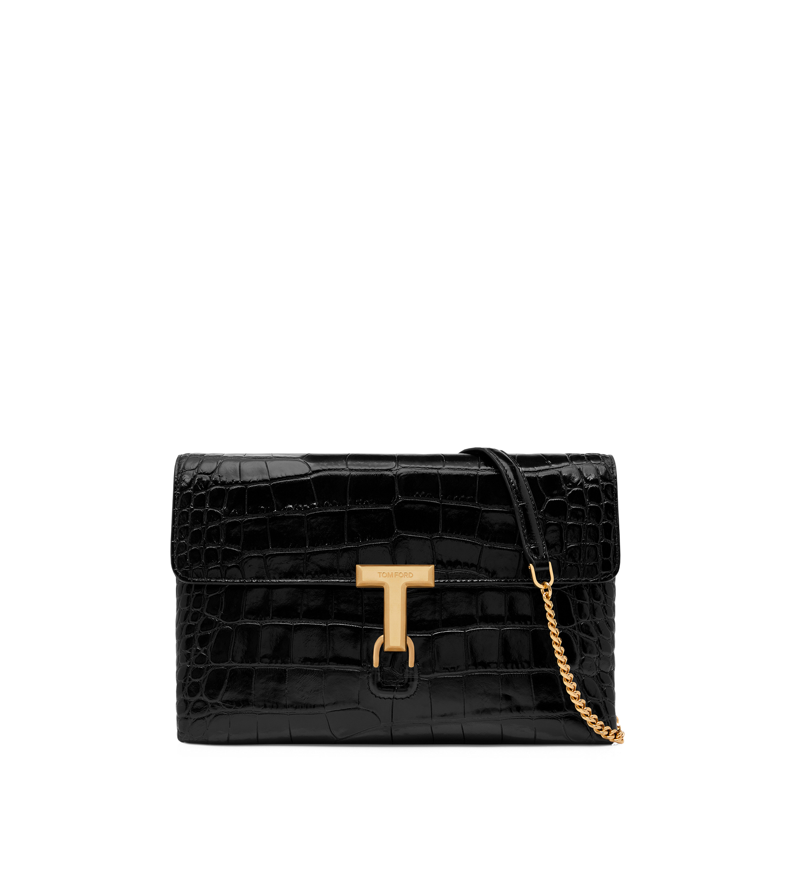 STAMPED CROCODILE LEATHER MONARCH MEDIUM SHOULDER BAG 1