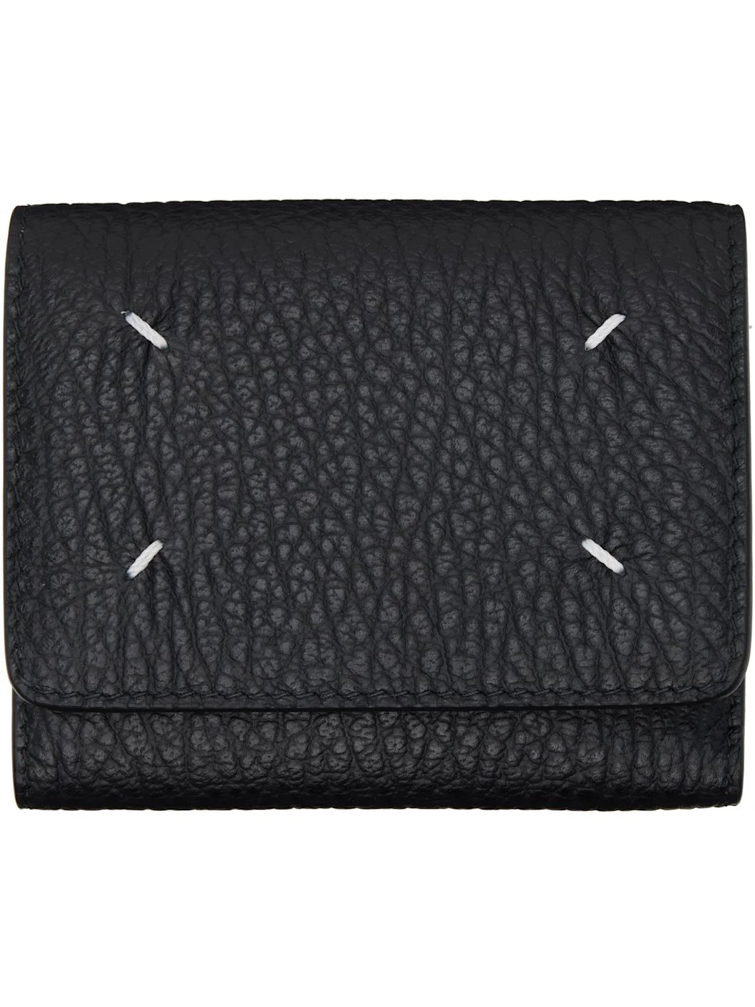 Black Four Stitches Wallet - 1