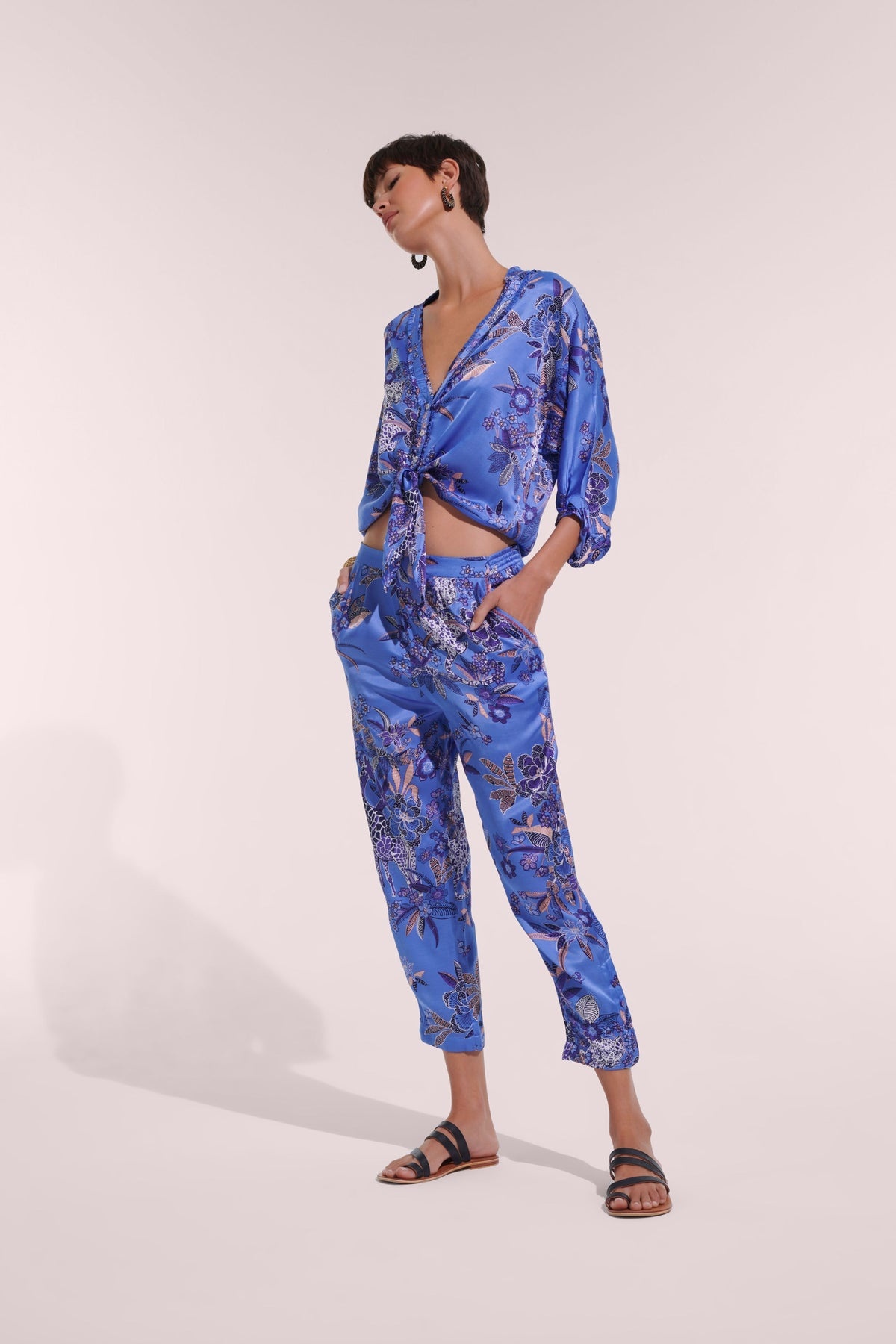 Pant Bel - Blue Leo Forest - 1