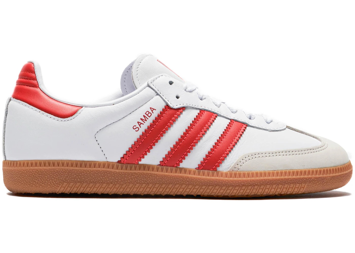 adidas Samba OG White Solar Red Gum (Women's) - 1