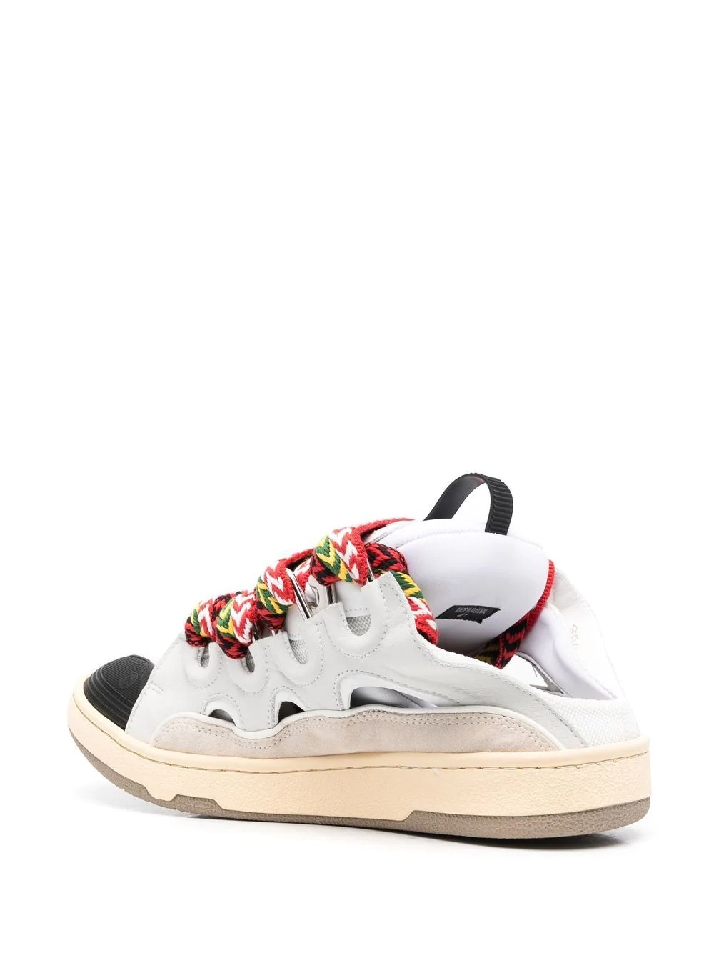 low-top leather sneakers - 3