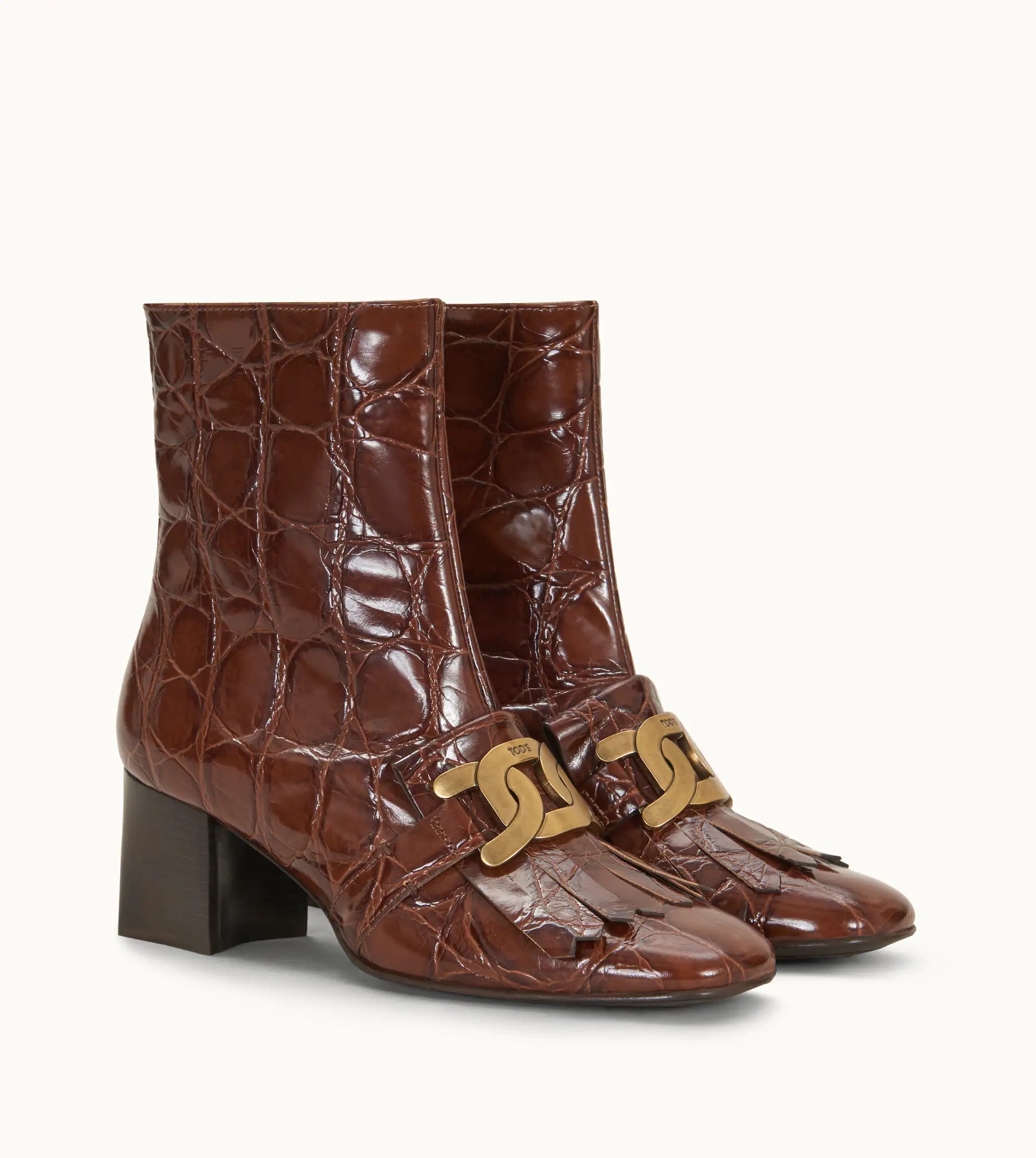KATE ANKLE BOOTS IN LEATHER - BROWN - 4