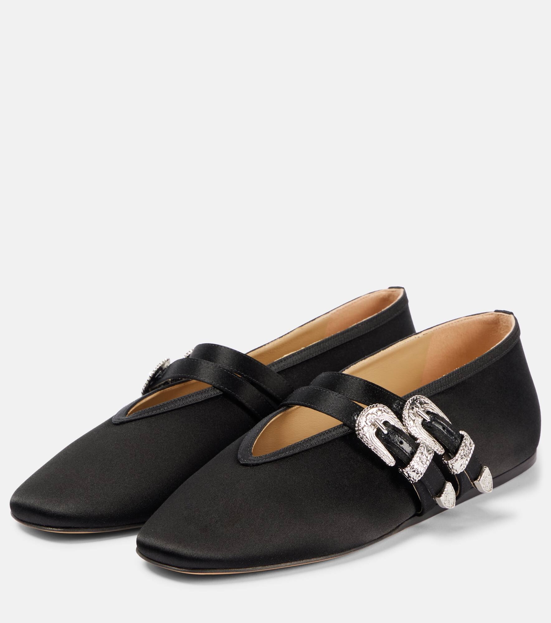 Claudia satin Mary Jane flats - 4