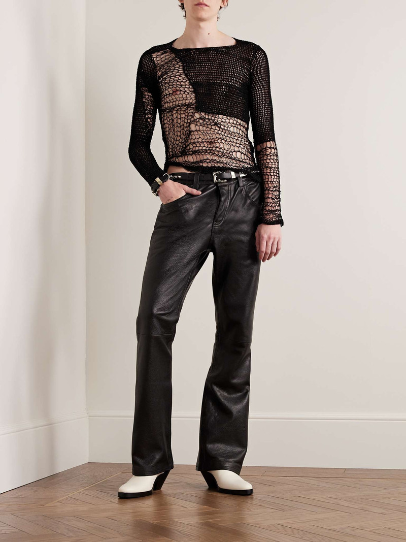 Enfants Riches Déprimés Slim-Fit Distressed Open-Knit Cotton Sweater outlook