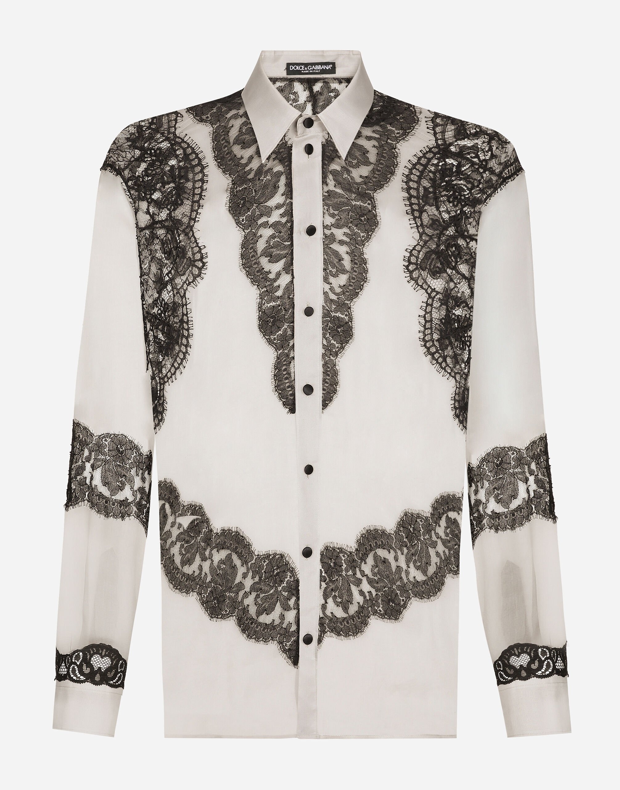 Silk shirt with embroidery - 1