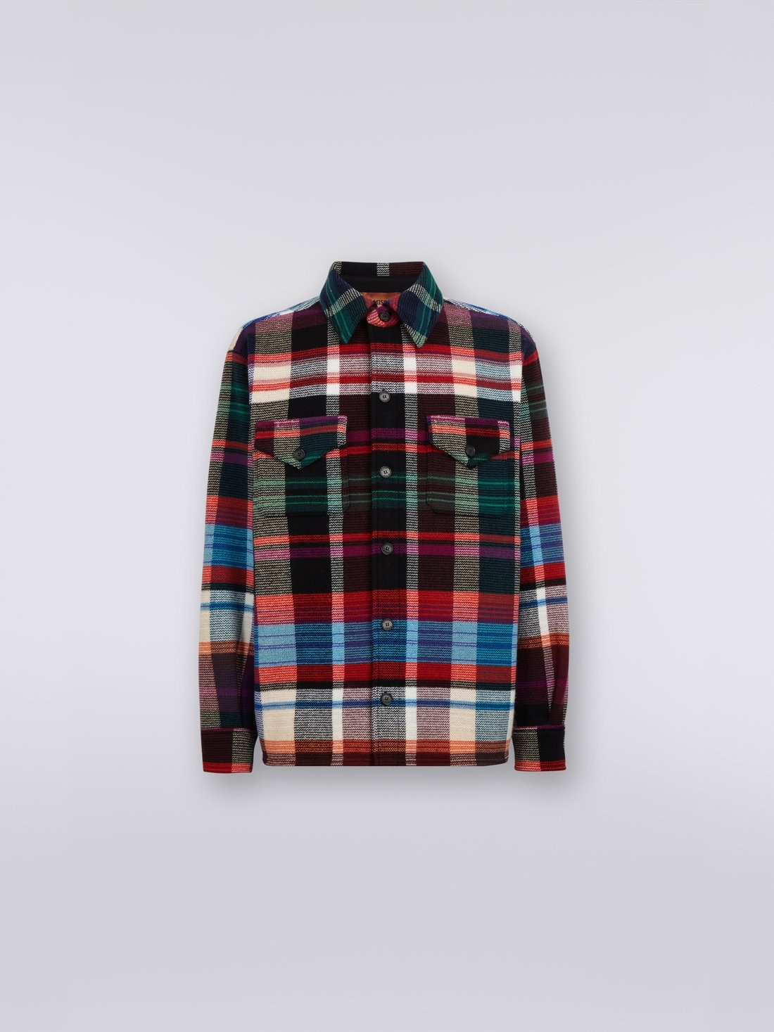 Wool and cotton overshirt - 1