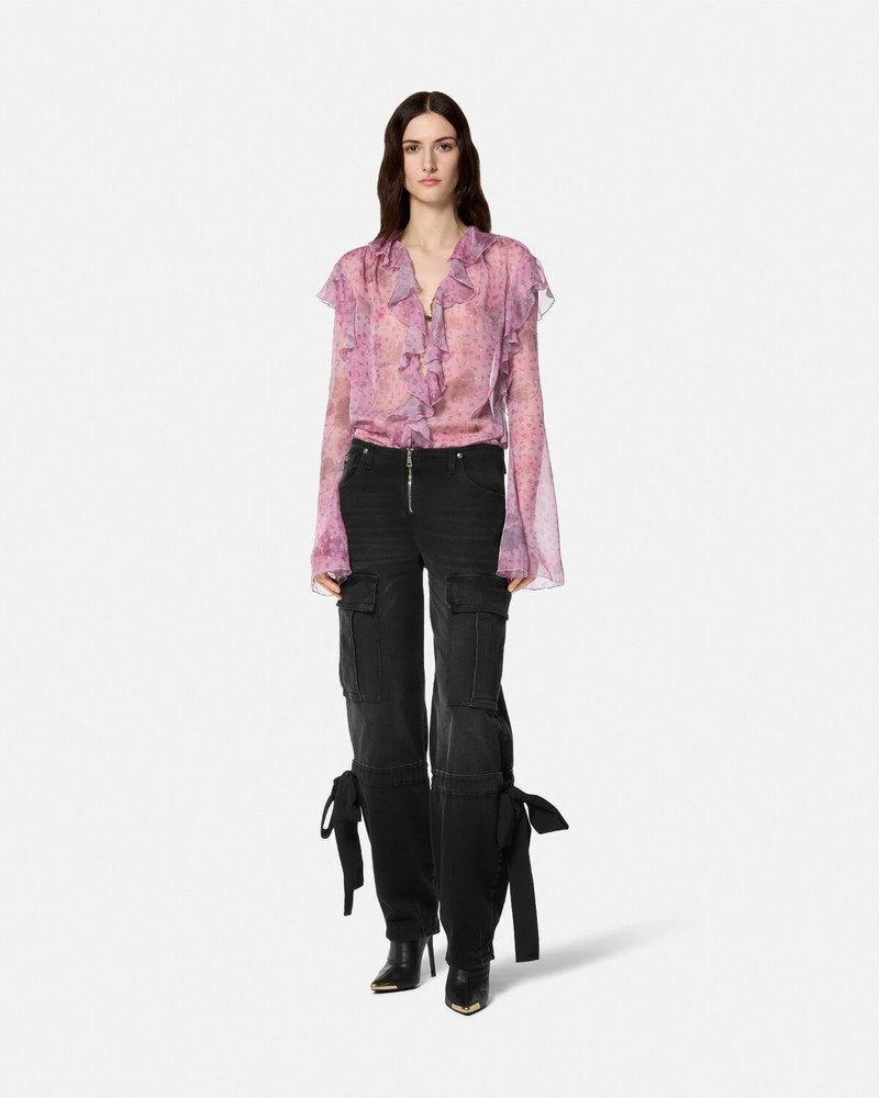 VERSACE JEANS COUTURE Flowers Chiffon Top outlook