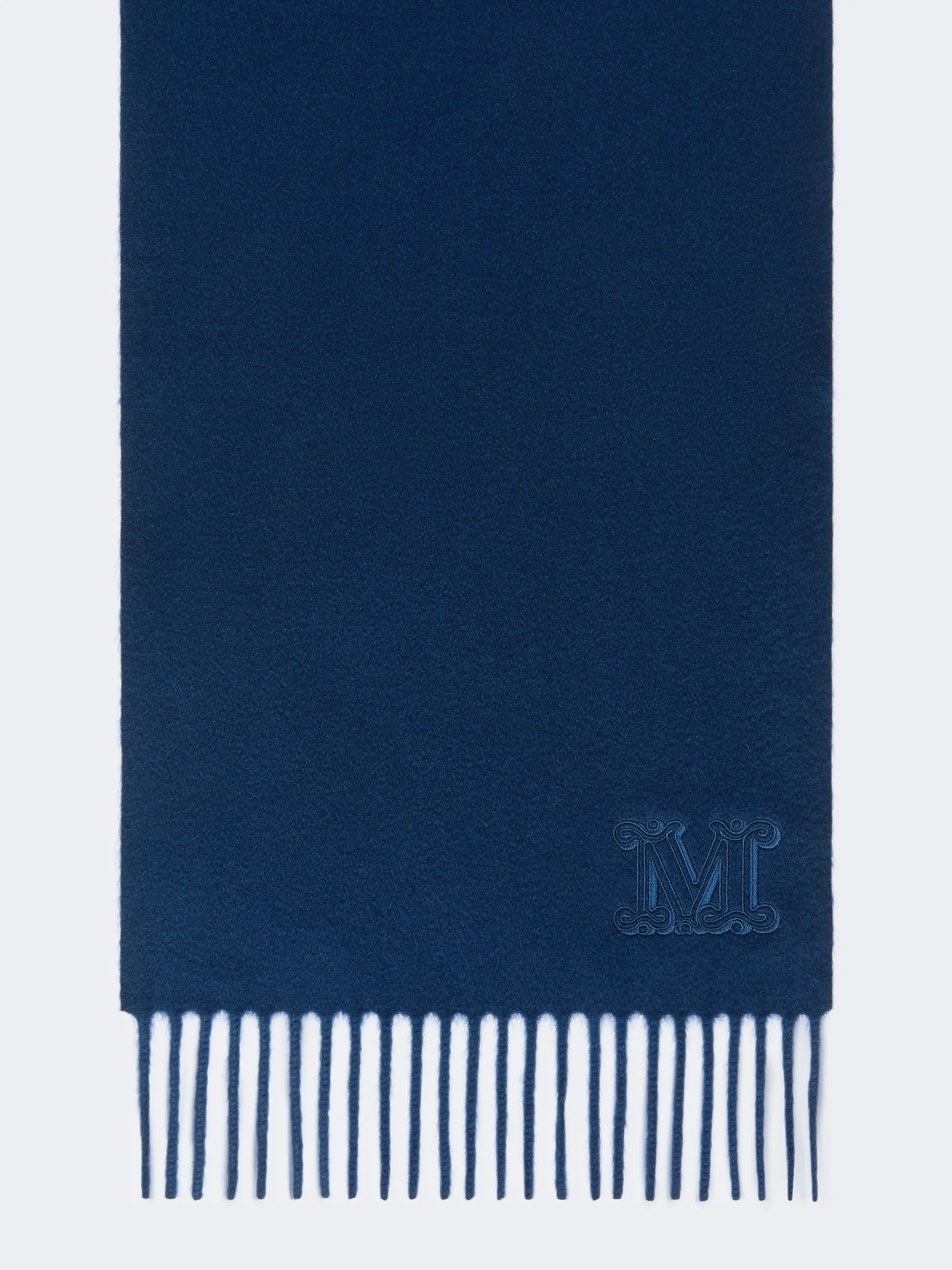 DALIA Cashmere stole with Monogram embroidery - LIGHT BLUE - 1